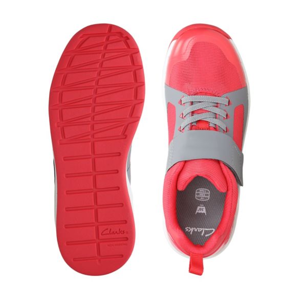 Clarks Girls Orbit Race Trainers Pink | CA-8395104